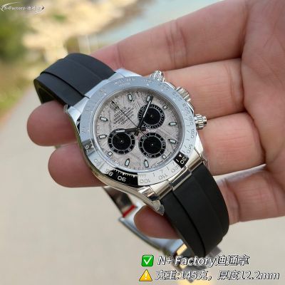 N Factory Rolex Daytona 145g 40*12.2mm 7750/4310/4131 Movement 904L Grey Dial Watch